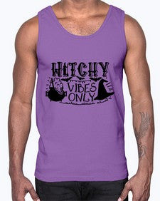 witchy vibes only 3#- witch- Cotton Tank