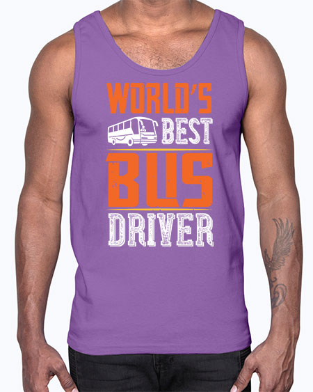 worlds best bus driver Style 1668#- Bus Driver- Cotton Tank