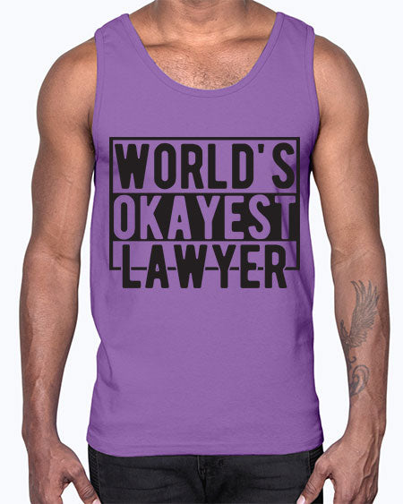 worlds okayest lawyer 1662#- lawyer- Cotton Tank