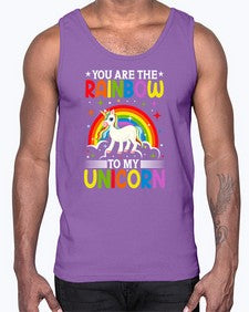 you are the rainbow to my unicorn 562#- unicorn- Cotton Tank