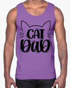 Cat Dad Style 81#- cats- Cotton Tank