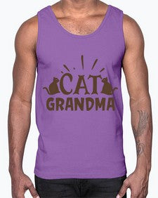 Cat Grandma Style 4#- cats- Cotton Tank