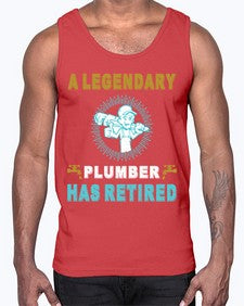 ALegendaryPlumberHasRetiredTshirt565#- plumber- Cotton Tank