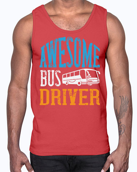 AWESOME BUS DRIVER Style 584#- Bus Driver- Cotton Tank