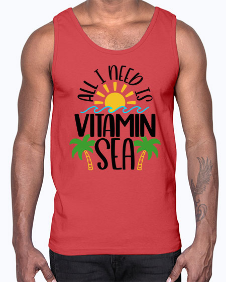 All I Need Is Vitamin Sea Style 56#- summer- Cotton Tank