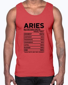 Aries Nutrition Facts 97#- aries- Cotton Tank