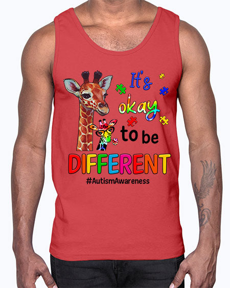 Autism Giraffe- autism- Cotton Tank