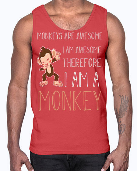 Awesome Monkey Cute Dabbing 2#- monkey- Cotton Tank
