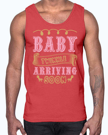 Baby Rwinkle arriving soon Style 30#- baby shower- Cotton Tank