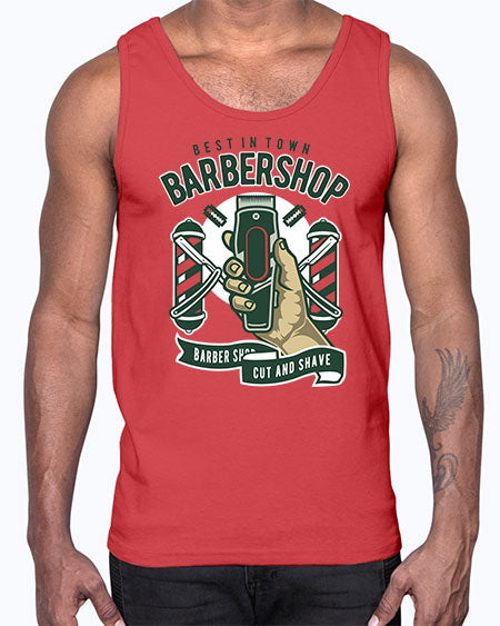 Barbershop591#- barber- Cotton Tank
