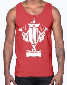 Bat hotdog 11#- cartoon food- Cotton Tank