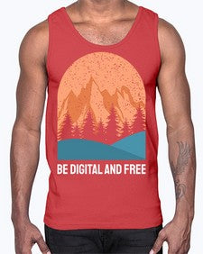 Be Digital and Free 27#- internet- Cotton Tank