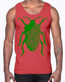 BeetleMandala 255#- mandala- Cotton Tank