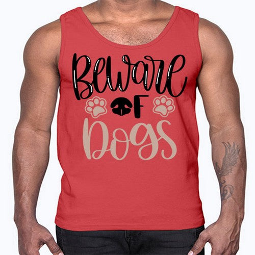 Beware Of Dogs Style 33#- dogs- Cotton Tank
