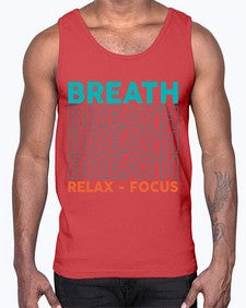 Breath Relax Focus 181#- yoga- Cotton Tank
