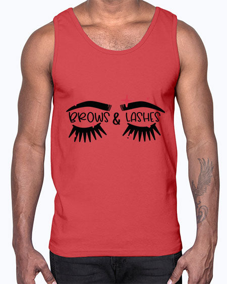 Brows Lashes Style 123#-makeup Cotton Tank