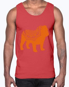 BulldogMandala 281#- mandala- Cotton Tank