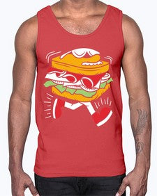 Burger 1#- cartoon food- Cotton Tank