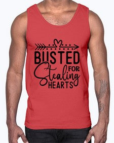 Busted For Stealing Hearts 282#- funny- Cotton Tank