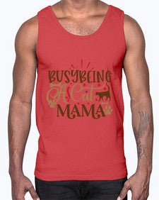 Busy Being A Cat Mama Style 3#- cats- Cotton Tank