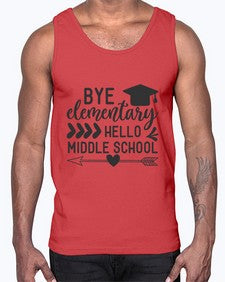 Bye elementary hello middle school 31#- eighth grade- Cotton Tank