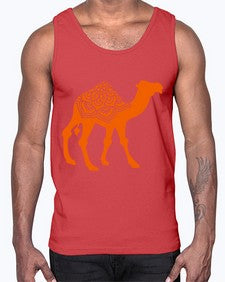 CamelMandala 295#- mandala- Cotton Tank