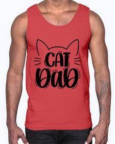 Cat Dad Style 81#- cats- Cotton Tank