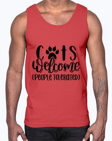 Cats Welcome Style 91#- cats- Cotton Tank
