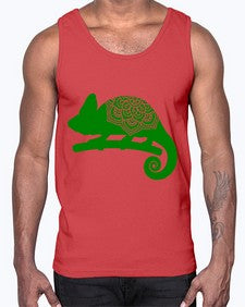 ChameleonMandala 326#- mandala- Cotton Tank