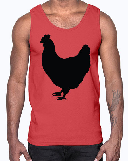 Chicken Silhouette 4#- chicken- Cotton Tank