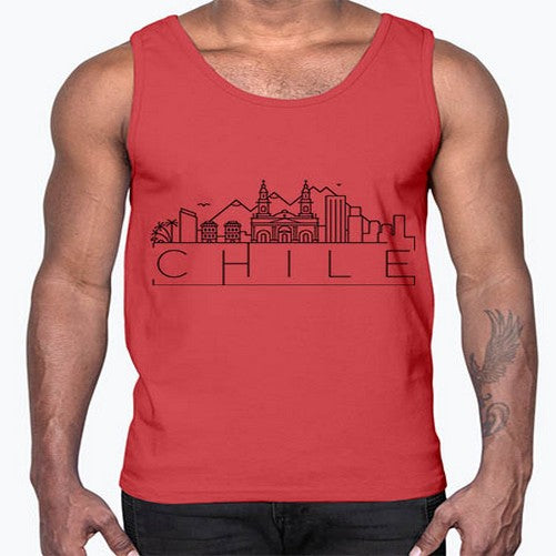 Chile Minimal Skyline 574#- cities- Cotton Tank