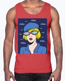 Chill 329#- art pop art- Cotton Tank