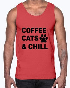 Coffee Cat Style 41#- cats- Cotton Tank