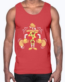 Criminal pizza 77#- cartoon food- Cotton Tank