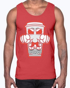 Cup power 78#- cartoon food- Cotton Tank