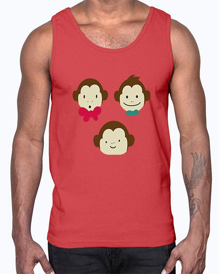 Cute_little_monkeys_5425- monkey- Cotton Tank
