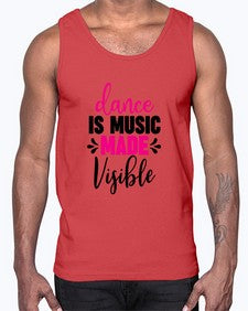 Dance is music made visible 100#- ballet- Cotton Tank