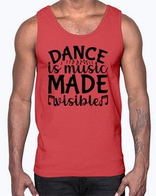 Dance is music made visible 101#- ballet- Cotton Tank