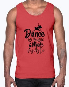 Dance is music made visible 99#- ballet- Cotton Tank