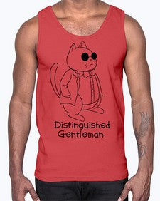 Distinguished Gentleman- cats- Cotton Tank