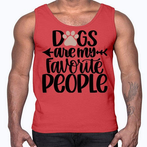 Dogs Are My Favorite People Style 22#- dogs- Cotton Tank