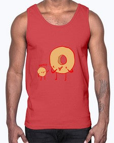 Donuts 5#- cartoon food- Cotton Tank