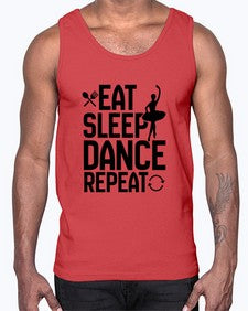 Eat sleep dance repeat 121#- ballet- Cotton Tank