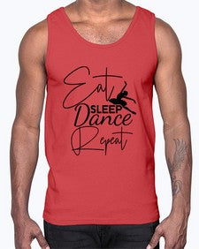 Eat sleep dance repeat 122#- ballet- Cotton Tank