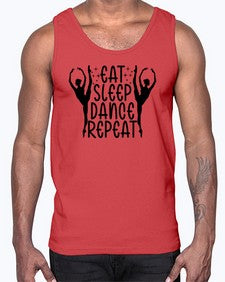 Eat sleep dance repeat 123#- ballet- Cotton Tank