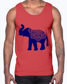 ElephantMandala 414#- mandala- Cotton Tank
