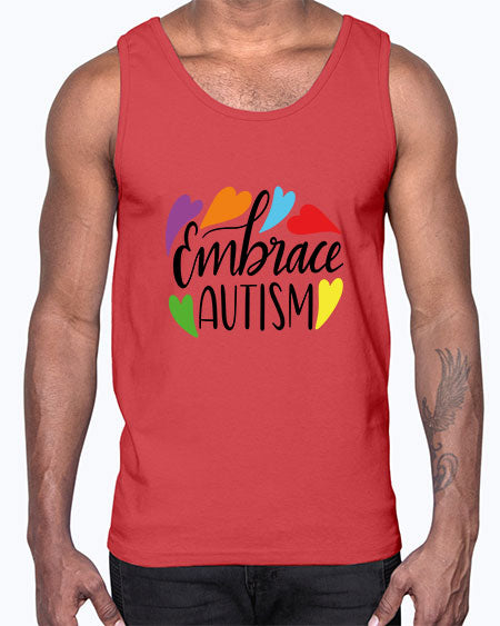 Embrace autism 485#- autism- Cotton Tank
