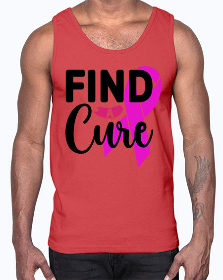 Find a Cure 26#- breast cancer- Cotton Tank