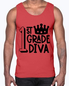 First Grade Diva 127#- first grade- Cotton Tank