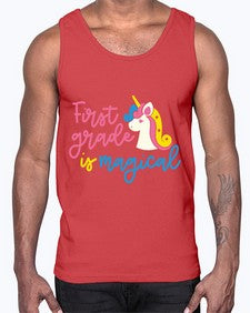 First Grade Is Magical 143#- first grade- Cotton Tank